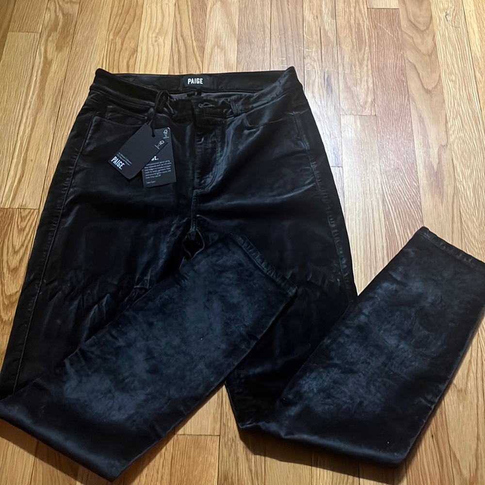 PAIGE - Hoxton Ankle Dark Spruce Velvet